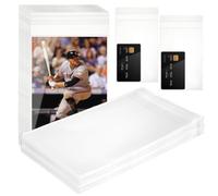 OLYCRAFT 500pcs Resealable Team Bags for Trading Cards Resealable Card Sleeves Bulk Pack Psa Slab Sleeves Team Bags Graded Card Sleeve for Standard 35PT Card Storage-155x105mm