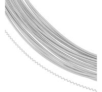 OLYCRAFT 50G 18 Gauge Silver French Wire for Jewelry Making 1mm Round Flexible Coil Wire Gimp Wires Spiral Copper Wires for Embroidery Beading Art Work Projects Garment Decoration