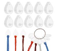 OLYCRAFT 50Pcs Clear Acrylic Bobbins with Hinged Ring Teardrop Acrylic Bobbins Cross Stitch Tread Bobbins Sewing Thread Winding Thread Bobbins Organizers for Sewing Storage DIY Crafts