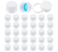 OLYCRAFT 50Pcs Plastic Bottle Caps White Screw-On Caps 27mm Inner Diameter Bottle Jug Storage Cap Lids White Plastic Tamper Seal Lids Replacement Caps Twist Cap for Juice Bottles Dispenser Caps