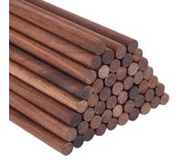 OLYCRAFT 50Pcs Walnut Dowel Rods 0.8x15cm Walnut Wood Sticks Unfinished Round Sticks Wooden Carving Blocks Wooden Stick for Building Model Material DIY Craft Supplies - Coconut Brown