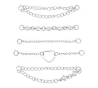OLYCRAFT 5Pcs Earring Chain Connector Convertible Dangle Chain Stainless Steel Across Top Nose Rings Chains Silver Convertible Dangle Chains for Women Men Double Nose Piercing Jewelry