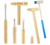 OLYCRAFT 6 in 1 Mini Multifunction Hammer with Mini Stainless Steel Hammer Iron Mini Hammer with Screwdriver Hand Tools Multifunctional Jewelrys Hammer for Repairing Watches Jewelry Eating Walnuts