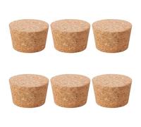 OLYCRAFT 6 Pcs Natural Cork Stoppers 49~59mm Natural Soft Wood Corks 35mm Thick Bottle Stopper Replacement Tapered Wooden Wine Stoppers Tapered Cork Plugs for Wine Making Craft