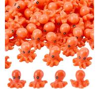 OLYCRAFT 60Pcs Mini Resin Octopus Figurines Miniature Resin Animal Figure Mini Octopus Figurines Miniature Garden Accessories for DIY Garden Landscape Aquarium Crafts Home Desktop Ornaments