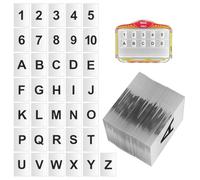 OLYCRAFT 62Pcs Bottle Service Sign Replacement Cards Bottle Presenter Cards Acrylic Sign Replacement Card Acrylic Letter Card VIP Sign with Letters A-Z Numbers 1-10 for LED Marquee Party Club Bar