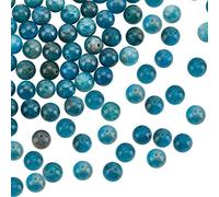 OLYCRAFT 62pcs Natural Apatite Beads 6.5mm Ocean Blue Apatite Beads Gemstone Beads Energy Stone Round Loose beads for Bracelet Necklace Jewelry Making