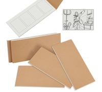 OLYCRAFT 6Pcs Mini Blank Comic Notebook 18.5x8.2cm Small Storyboard Sketchbook Kraft Sketch Comic Book Mini Pocket Sketchbooks with 40 Pages for Creative Drawing Story Artists and Travelers