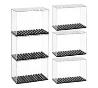 OLYCRAFT 6Pcs Minifigure Display Box 9.6x4.8x6.9cm Stackable Clear Case