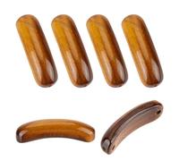 OLYCRAFT 6pcs Natural Tiger Eye Beads 37x10mm Curved Stone Beads Rectangle Connector Link Europeam Charm for DIY Bracelet Necklace Jewelry Making - 2mm Hole