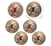 OLYCRAFT 6Pcs No Greater Love Resurrection Commemorative Coin 3D Dual Sided Prayer Coin Sterling Silver Iron Faith Prayer Coins Faith Collection Coins for Believers Collector Historian and Enthusiast