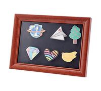 OLYCRAFT 8.5x6 Inch Pin Display Case Medal Display Frame Wood Picture Frame Cabinet Brooch Collection Display Case Black Military Medal Display Case for Pin Gift Badges Collectible Pins and Medals