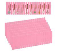 OLYCRAFT 8 Packs Tangle Free Jewelry Organizer Pink Portable Necklace Rings Storage Case Anti-Tangle Necklace Holder Plastic Organizer Holder for Home Travel Jewelry Storage and Display- 25x7cm