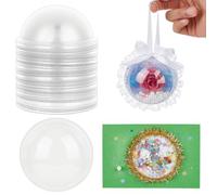 OLYCRAFT 80 Pcs 3.1 inch Half Ball Clear Candy Dome PVC Half Ball Domes Candy Holder Shaker Domes for Card Making Clear Plastic Dimensional Domes for Shaker Card Making Paper Crafting DIY Gift Box