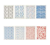 OLYCRAFT 8Pcs 8 Styles Underglaze Transfers for Pottery Colorful Flowers Ceramic Decals Butterfly Porcelain Underglaze Transfers Papers Ceramic Clay Transfer Paper for Pottery Artists DIY Craft