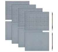 OLYCRAFT 8pcs Water Drawing Writing Cloth 2 Styles Reusable Water Paper Chinese Calligraphy Mats Magic Cloth Water Papers No Ink Chinese Calligraphy Set with 2pcs Chinese Brush for Beginners Practice