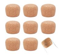 OLYCRAFT 8Pcs Wooden Cork Stoppers 46.45～52.7mm Cork Bottle Stoppers Wooden Tapered Corks Wood Corks Lids Replacement Bottle Stopper for Wide Mouth Bottle Glass Bottle Accessories - 35.43mm Thick