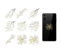 OLYCRAFT 9pcs 4x4cm Lightning Metal Stickers Lightning Bolt Self Adhesive Gold Stickers Lightning Theme Metal Gold Stickers for Scrapbooks DIY Resin Crafts Phone Decor