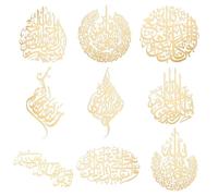 OLYCRAFT 9Pcs Religion Theme Stickers Gold Metal Sticker 4cm for DIY Crafts