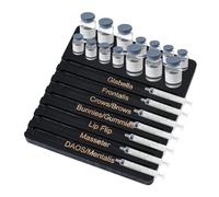 OLYCRAFT Aesthetic Practitioner Syringe Tray with 7 Slots Pine Wood Vial Holder Syringe Preparation Tray 2-in-1 Combination Injection Organizer Trays for Aestheticians Nurses Syringe Storage Organizer