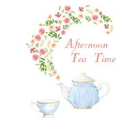 OLYCRAFT Afternoon Tea Time PVC Wall Stickers Flower Art Wall Decal Stickers Teacup Teapot PVC Wallpaper for Bedroom Living Room Classroom Office Wall Decaoration - 400x1160mm