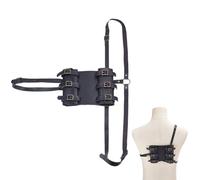 OLYCRAFT Black Sword Back Holder Double Sword Back Holster Medieval Swords Sheath Strap Holder Polyester Role-Playing Cosplay Accessories for Hero Anime Costume Medieval Renaissance Warrior