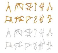 OLYCRAFT Constellation Theme 2-Color Alloy Epoxy Resin Kit - 48pcs Star Signs Fillers for Jewelry Making, Crafts, Slime, Decorations