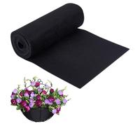 OLYCRAFT Fabric Planter Liner Roll 30.7x302cm Black Non Woven Plant Felt Liner Roll Alternative Coconut Basket Liners Rolls Replacement Easy to Cut for Planter Hanging Flower Basket Window Box