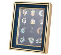 OLYCRAFT Gold Pin Display Shadow Box Medal Display Shadow Box 17x5.3x22cm Pin Collection Display Frame with Clear Window Enamel Pin Display Frame for Military Medals Jewelry Pin Collectibles
