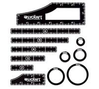 OLYCRAFT Objective Point Markers 12pcs Set Acrylic Ruler Objective Makers Set Round Objective Marker Gaming Accessory War Games Measuring Ruler for Tabletop Wargames Templates Set- 12 Sizes