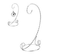 OLYCRAFT Ornament Display Stand 19cm Silver Ornaments Holder Twisted Ornament Display Stand Witch Balls Hanger Rack Air Plant Terrarium Holder for Christmas Wedding Ornament Home Office Decoration