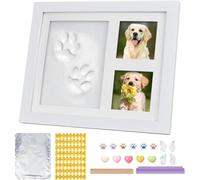 OLYCRAFT Paws Print Kit For Dogs Clay 28x23x1.9cm 3-Window Pet Memorial Frame Pet Loss Keepsake Kit With Paw Print Moulds Resin Accessories for Dog Cat Remembrance Display