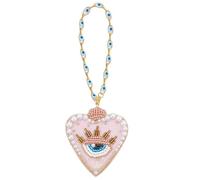 OLYCRAFT Pink Heart Evil Eye Car Charm Car Mirror Hanging Accessories Evil Eye Hanging Ornament Protection Rearview Mirror Charm Ornament Hangings Decor for Home Cars Mirrors Bag Decor