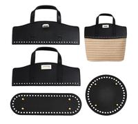 OLYCRAFT PU Leather Backpack Making Kits Bag Knitting Crochet Bags Bottom Shaper Bags Accessories DIY Leather Bag Knitting Crochet Set DIY Weaving Backpack Kit for Handbag Tote Making Repairing