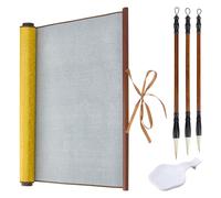 OLYCRAFT Reusable Water Writing Magic Cloth Yellow Chinese Magic Cloth Water Paper No Ink Chinese Calligraphy Set Traditional Calligraphy Writing Brushes Pens for Beginners Professional Practice