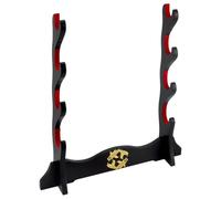 OLYCRAFT Sword Holder Japanese Velvet Padded Black Sword Stand Desktop Samurai Sword Holder Stand Sword Display Rack Samurai Sword Hanger Display Holder for Katana Wakizashi Tanto - 4 Tier