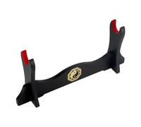 OLYCRAFT Sword Holder Japanese Velvet Padded Wood Sword Stand with Taichi Pattern Samurai Sword Display Stand Black Sword Display Stand with Red Edge for Katana Wakizashi and Tanto - 1 Tier
