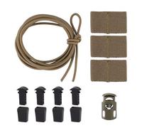 OLYCRAFT Tactical Flag Bungee Elastic Fastener Strap Shock Cord Retention Army Green Molle Webbing Loop Cord Lock Secure Plate Carrier Attachment Nylon with Plastic Outdoor Strap for Outdoor Adventure