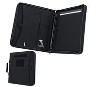 OLYCRAFT Tactical Portfolio Binder with Zippered Padfolio Binder Detachable 3-Ring Binders Planner Black Notebook Cover Tactical Notebook Cover with A4 Letter Paper for Planners Out-Work Travel Office
