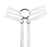 OLYCRAFT Viking Troll Cross Belt White Imitation Leather Belt Long Rope Ring Knotted Belts Norse Witch Waist Belts for Medieval Costume Role Play Halloween Outfits Accessories