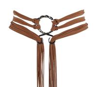 OLYCRAFT Viking Troll Cross Belt White Imitation Leather Belt Long Rope Ring Knotted Belts Norse Witch Waist Belts for Medieval Costume Role Play Halloween Outfits Accessories