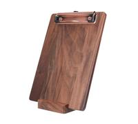 OLYCRAFT Walnut Wood Clipboard 23x16cm Small Menu Clip Board A5 Size Wood Clip Board with Metal Clips Stable Base Menu Display Boards for Office Home Restaurant Bar Store Coffee Shops Countertops