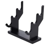OLYCRAFT Wand Stand 3 Tiers Black Wizard Wands Stands 14x9.2x13.5cm Beech Wooden Sword Stands Wood Magic Wand Holder Risers Wizard Stand Display for Wands Small Swords Collection Table Display