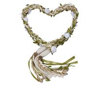 OLYCRAFT Wedding Lasso Handfasting Cord Green Leaf Floral Lasso Rope Polyester Handfasting Cord Traditional Lazo Cords with Pendant for Wedding Ceremony Rustic Cords Boda Bridal Present - 190cm