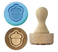 OLYCRAFT Wooden Clay Stamp Acorn Clay Stamp 2.7cm Natural Beechwood Pottery Stamps Wooden Pottery Tool Small Ceramic Stamping Tool for Ceramic Clay-Art DIY Crafts Handmade Decorations