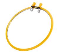 OLYCRAFT - Yellow metal hoop with plastic hoop ring, large metal spring tension, cross stitch embroidery frame, metal embroidery frame for embroidery and cross stitch, 8.7 x 8.7 x