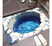 OLYGEE 3D Optical Illusion Rug - Optical Illusion Rug Hole Dog Gets Scared of 3D Carpet Rugs That Looks Like a Hole as Test & Game with Your Cat or Dog (G,M)