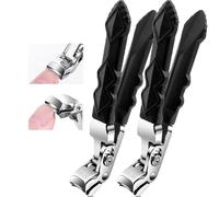 Olygee Clipmaster Pro Toenail Clippers, Black, Simple Style, Stainless Steel, 1x Outfany Clipmaster Pro (2PCS)