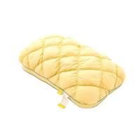 OLYGEE Cooling Marshmallow Soft Pillow for Adults, Quilted Cool Touch Bed Pillow, Fluffy Cloud Sleep Cushion for Side & Back Sleepers Bedroom (Yellow,Medium pillow)