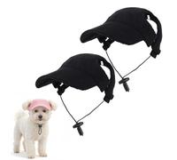 OLYGEE Dog Baseball Cap for Large Dogs, Adjustable with Ear Holes for Sun Protection, Breathable Mesh for Summer Outdoor Beach (Black,X-Large)